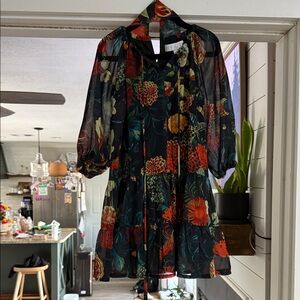 Ivy CityCo Mini Imogen Floral Chiffon 2T Dress matching Mom dress also listed